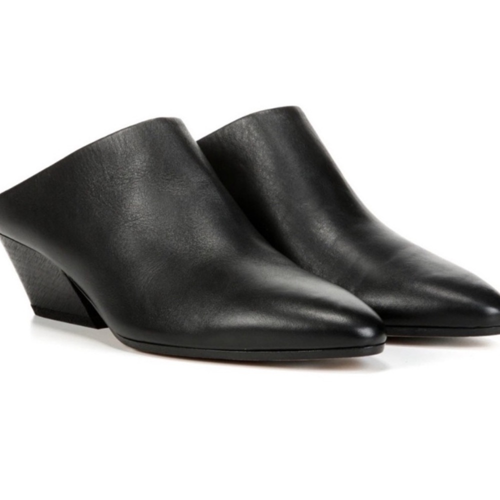 Vince Vigo Leather Pointed Toe Mules
